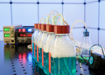 Biohydrogen production research produced by fermentation. Fermentation of renewable materials 