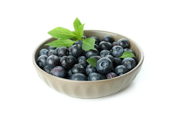 Fresh delicious blueberry isolated on white background