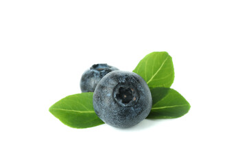 Fresh delicious blueberry isolated on white background