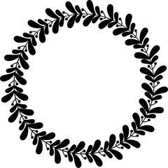 Flower Wreath Circle Frame