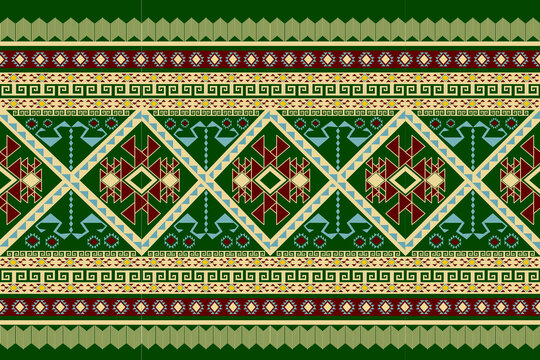 ethnic pattern, seamless, vector, art, design, background, fabric, thailand, wallpaper, style, texture, decoration, tile, traditional, pattern, fabric pattern ethnic, abstract, red, floral, vintage