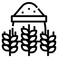 wheat line icon