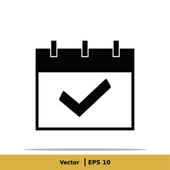 Calendar, Schedule, Date Settings, Appointment Icon Illustration. Date Sign Symbol. Vector Icon EPS 10