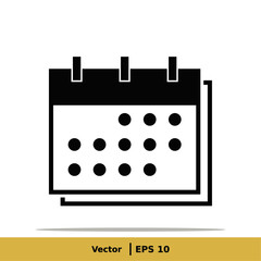 Fototapeta na wymiar Calendar, Schedule, Date Settings, Appointment Icon Illustration. Date Sign Symbol. Vector Icon EPS 10