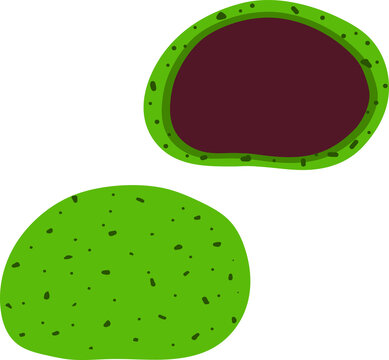 草餅 こしあん の手描きイラストアイコン Stock ベクター Adobe Stock