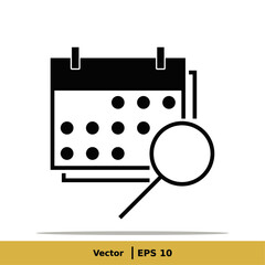 Calendar, Schedule, Date Settings, Appointment Icon Illustration. Date Sign Symbol. Vector Icon EPS 10