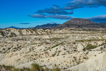 The Badlands of Abanilla and Mahoya near Murcia in Spain