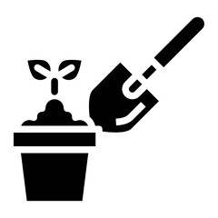 plant glyph icon
