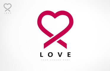 Heart logo vector. Love design.