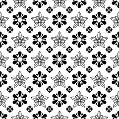 Traditional chinese, japanese, asian vector seamless patterns.