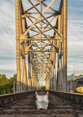 Railway bridge on a bright sunny day