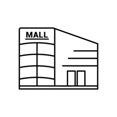 Mall icon vector. Mall store icon. Simple design on white background.