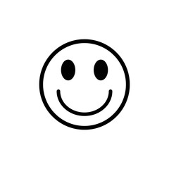 Smile face emoticon icon vector. Emoji icon. Flat design style on white background.