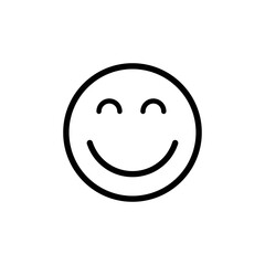 Smile face emoticon icon vector. Emoji icon. Flat design style on white background.