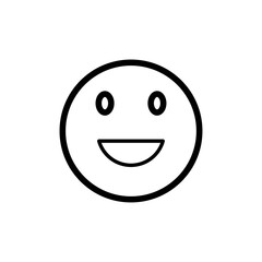 Smile face emoticon icon vector. Emoji icon. Flat design style on white background.