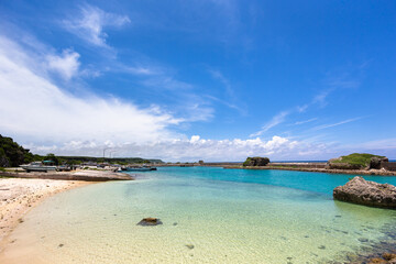 沖縄県宮古島、6月の保良漁港周辺・日本