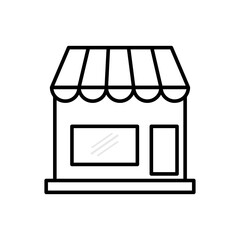 Shop icon vector. Shop store icon symbol illustration. Flat design style on white background.