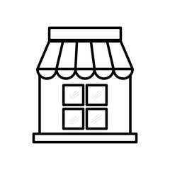 Shop icon vector. Shop store icon symbol illustration. Flat design style on white background.