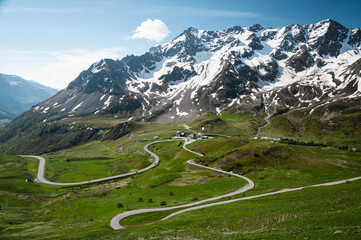 Route du Col du Galibier - Lautaret dans les Alpes, France