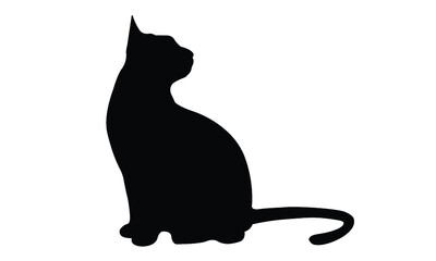 Vector silhouettes of cat