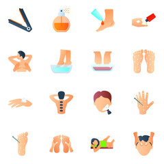 Flat Icons of Personal Care and Grooming

