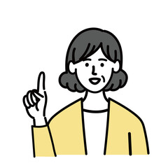 女性　ミドルエイジ 　ベクター　ポップ　提案　1
