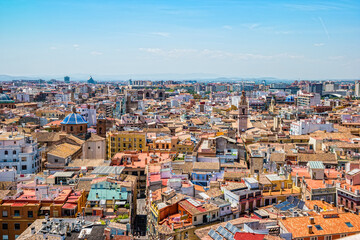 Fototapeta na wymiar View of Valencia from above