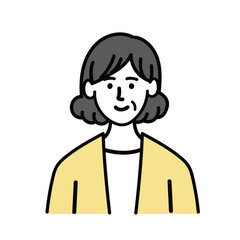 女性　ミドルエイジ 　ベクター　ポップ　
