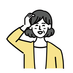 女性　ミドルエイジ 　ベクター　ポップ　焦っている
