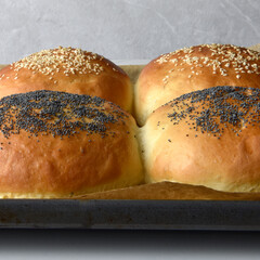 assortment of baked bread