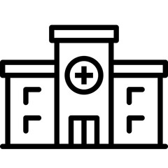 hospital minimal line icon