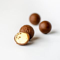 chocolate balls with hazelnuts