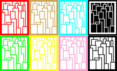 Vector seamless pattern. Modern stylish texture. Geometric background. Design idelal for windows and doors, vinyl cutting with the cutter.