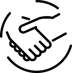 cooperation line icon