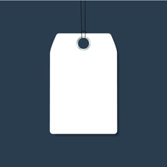 Blank tag  isolated on a dark background