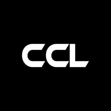CCL letter logo design with black background in illustrator, vector logo modern alphabet font overlap style. calligraphy designs for logo, Poster, Invitation, etc.