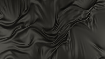 Abstract art black background vector, silk satin fabric. abstract background. Organic shapes liquid wave effect or silk with soft wavy folds. Beautiful fabric background for your design.