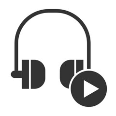 Headphone solid icon.