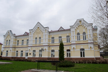 Naklejka premium The building of the railway station in Venev Tula region Russia