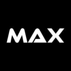 MAX letter logo design with black background in illustrator, vector logo modern alphabet font overlap style. calligraphy designs for logo, Poster, Invitation, etc. - obrazy, fototapety, plakaty
