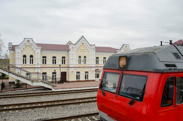 The building of the railway station in Venev Tula region Russia