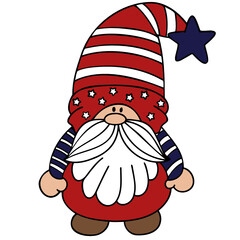 America Gnome-USA illustration for web, wedsite, application, presentation, Graphics design, branding, etc.