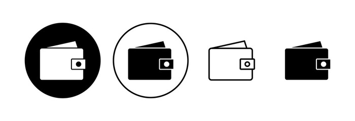 Wallet icon set. wallet vector icon
