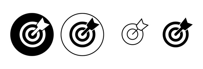 Target icon set. goal icon vector. target marketing icon vector