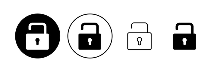 Lock icon set. Padlock icon vector. Encryption icon. Security symbol