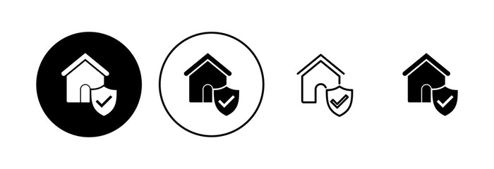 House insurance icon set. house protection icon.