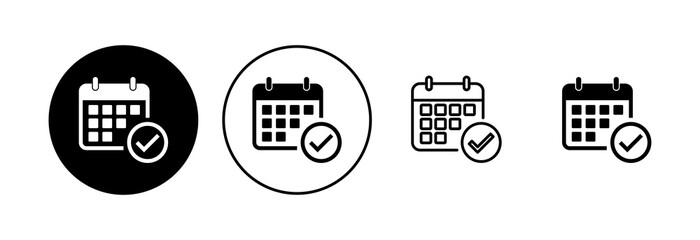 Calendar icon set. Calender symbol. calendar vector icon