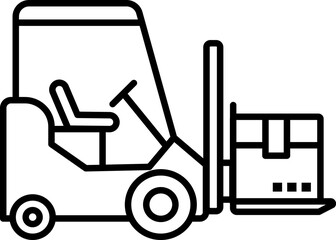 Forklift Icon. Logistics concept icon style