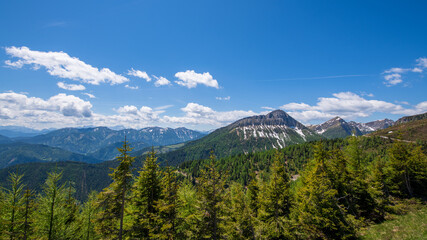 Obraz premium Aussicht von der Goldeck Panoramastraße, Kärnten, Österreich