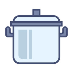 pan icon. kitchen utensils, kitchen appliances, kitchen tools. vector icon filled outline. saucepan